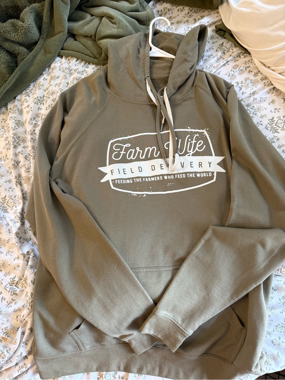 Olive Green Pullover Hoodie